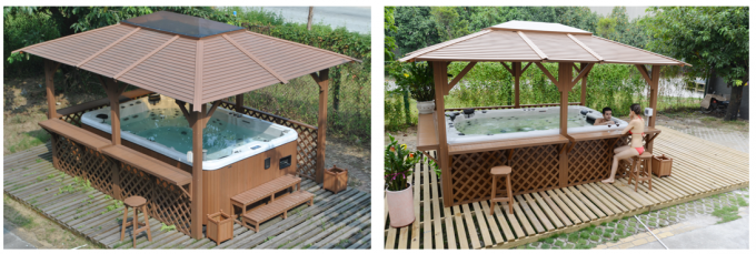 4,8 mètres de piscine de station thermale extérieure acrylique de bain avec le baquet chaud 5 de 2 sièges