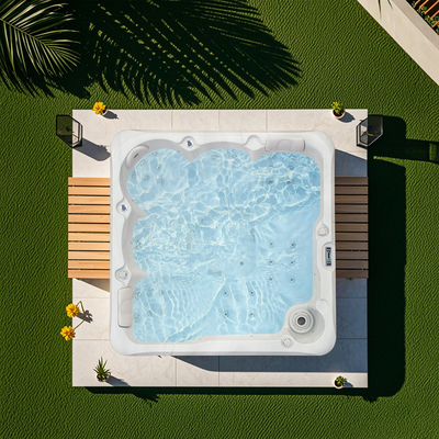 Acrylique pour 5 personnes, piscine extérieure, spa, jardin, massage relax, jacuzzi
