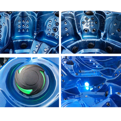 Une baignoire thermale intelligente autonome pour 5 personnes avec jets à débit élevé / WiFi / haut-parleurs Bluetooth et système Balboa