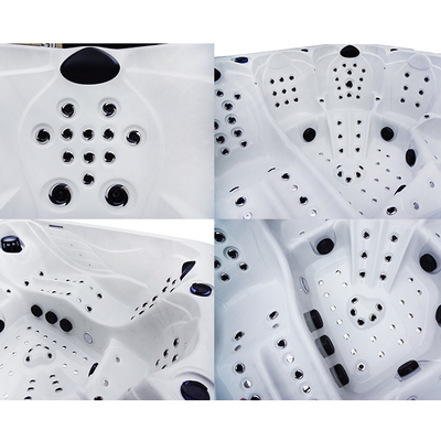 Une baignoire thermale intelligente autonome pour 5 personnes avec jets à débit élevé / WiFi / haut-parleurs Bluetooth et système Balboa