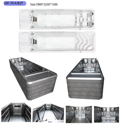 Piscine acrylique à 35 jets avec bain à remous extérieur et piscine de spa de nage sans fin