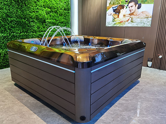 5 personnes de luxe durable bain à remous en plein air hydromassage spa baignoire avec puissants jets
