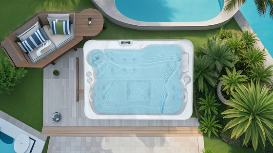 Spa extérieur Relaxation piscine jardin loisir massage bain à remous