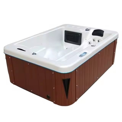 Bains à remous en jardin avec 2 salons pour la famille Massage en extérieur Spa piscines Bains à remous avec lumières à LED