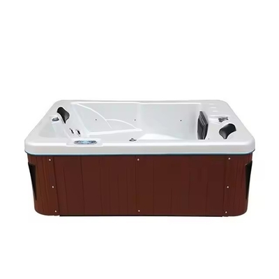 Bains à remous en jardin avec 2 salons pour la famille Massage en extérieur Spa piscines Bains à remous avec lumières à LED