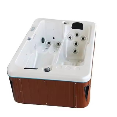 Bains à remous en jardin avec 2 salons pour la famille Massage en extérieur Spa piscines Bains à remous avec lumières à LED