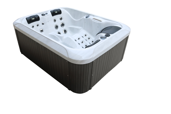 Bains à remous en jardin avec 2 salons pour la famille Massage en extérieur Spa piscines Bains à remous avec lumières à LED