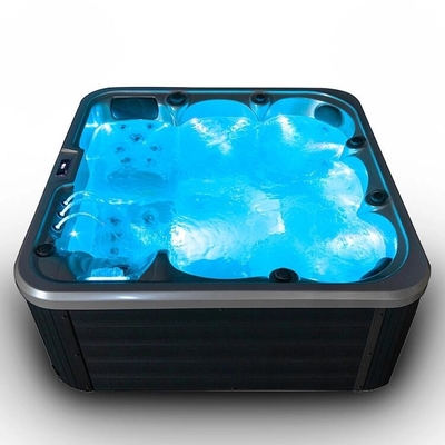 Spa de bain à remous en plein air en acrylique sur mesure Spa extérieur Jacuzzi pour 6 personnes Spa de massage Bain à remous avec lumière LED