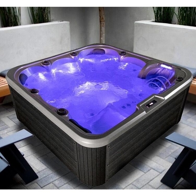 Spa de bain à remous en plein air en acrylique sur mesure Spa extérieur Jacuzzi pour 6 personnes Spa de massage Bain à remous avec lumière LED