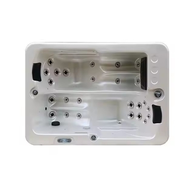 Bains à remous en jardin avec 2 salons pour la famille Massage en extérieur Spa piscines Bains à remous avec lumières à LED