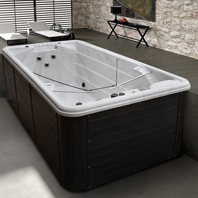 Piscine sans fin de luxe pour le jardin Whirlpool Spa baignoires avec jets d'air Spa de natation pour l' extérieur