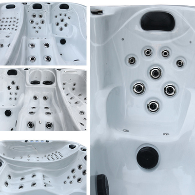 Salles de bains de luxe pour 4 personnes Salles de bains acryliques pour adultes Whirlpool avec fonction de massage pour l' extérieur