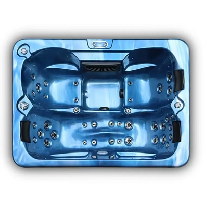 1.5KW bain à remous rectangulaire avec lumières LED et générateur d'ozone