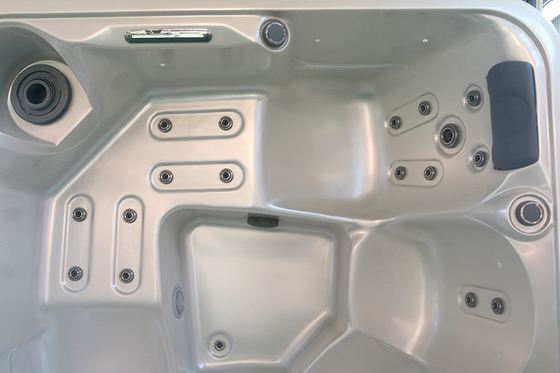 Un coin acrylique blanc pour 5 personnes, lumière LED hydrothérapie, bain à remous E-371S