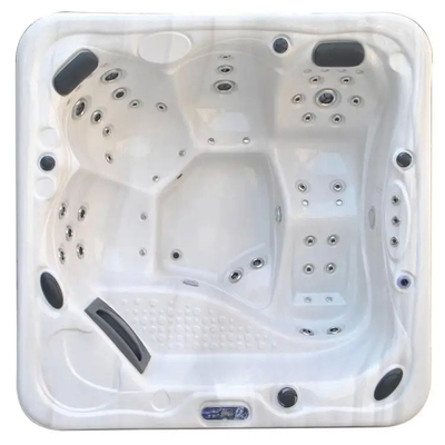 2 salons American Balboa, bain à remous avec cadre en acier inoxydable et coque acrylique Aristetch