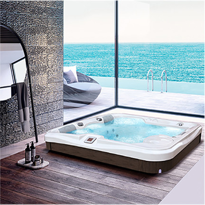 Une baignoire acrylique à soulagement de pression une baignoire spa à jacuzzi avec lumière LED