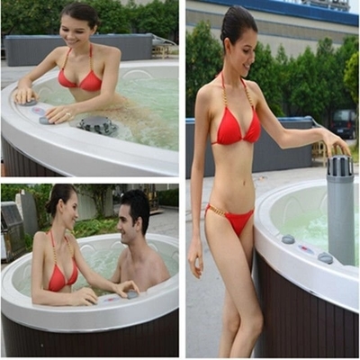 Autonomie 5 6 personnes Bains en acrylique Bain à remous haut-parleur Bluetooth