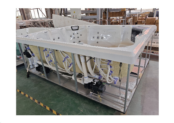 Whirlpool acrylique extérieur ergonomique pour 8 personnes avec coquille d'onde océanique