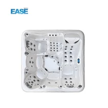 Une baignoire chaude rectangulaire pour 3 personnes avec générateur d'ozone acrylique Aristech et lumière sous-marine