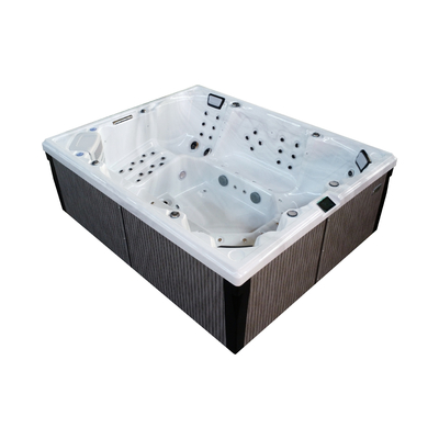 Un bain à remous électrique rectangulaire avec 73 jets et 16 jets d'air