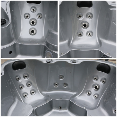 Les sièges extérieurs du baquet chaud 7 de station thermale de tourbillon de jardin ajustent la baignoire hydraulique de massage