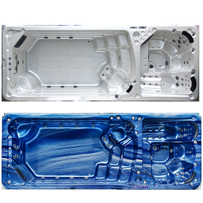 Piscine sans fin extérieure de bain de double de zone de bain de station thermale tourbillon de luxe de piscine