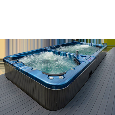 Piscine sans fin extérieure de bain de double de zone de bain de station thermale tourbillon de luxe de piscine