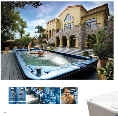 Piscine sans fin extérieure de bain de double de zone de bain de station thermale tourbillon de luxe de piscine