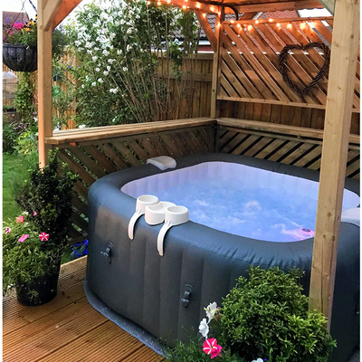 Station thermale gonflable de baquet chaud de baignoire de message extérieur portatif avec la couverture