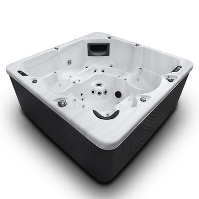 Station thermale hydraulique acrylique de baquet chaud de baignoire de massage de grande taille de 5 personnes avec des becs de bulle d'air