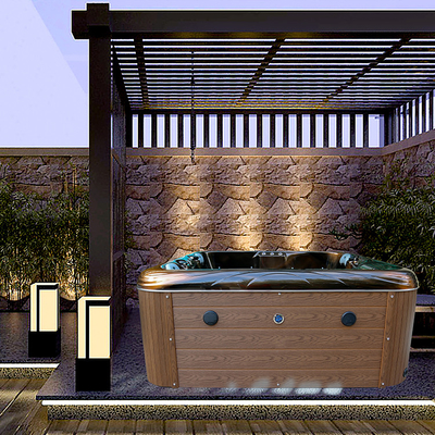 Jacuzzi extérieur Massage acrylique Spa baignoire pour 4 personnes pour une hydrothérapie relaxante