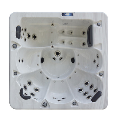 Station thermale extérieure de baquet chaud de station thermale de loisirs de 6 personnes avec la lumière menée sous-marine