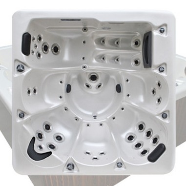 Station thermale extérieure de baquet chaud de station thermale de loisirs de 6 personnes avec la lumière menée sous-marine