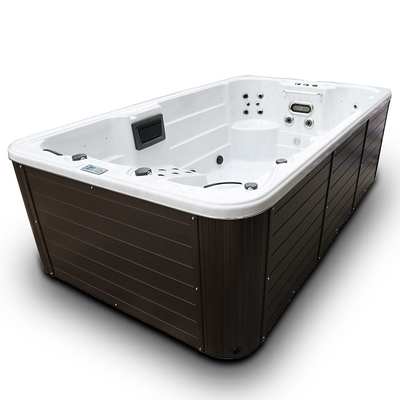 4 mètres de station thermale de baquet chaud combiné de natation sans fin blanc acrylique de piscine avec 6 sièges