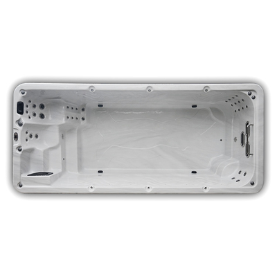 8 stations thermales extérieures de luxe de bain de massage de tourbillon de personne de piscine sans fin acrylique de bain
