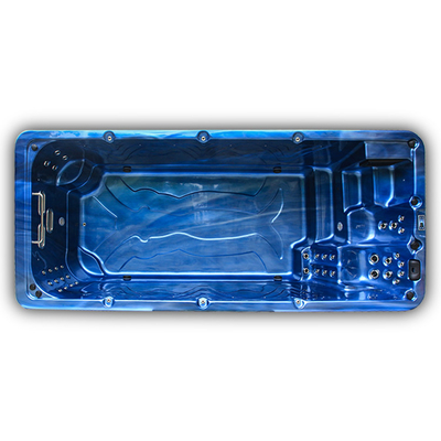 8 stations thermales extérieures de luxe de bain de massage de tourbillon de personne de piscine sans fin acrylique de bain