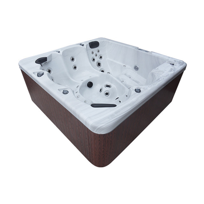 6 personnes ajustent le baquet chaud de station thermale de marbre blanche de baquets de tourbillon de forme avec 45 jets de massage