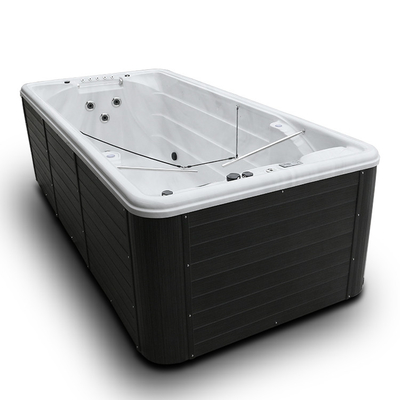 Station thermale extérieure de bain de massage de tourbillon de piscine sans fin acrylique de luxe de bain