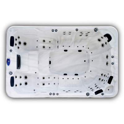 Piscine de spa de bain en plein air en acrylique Piscine sans fin Jacuzzi SPA extérieur