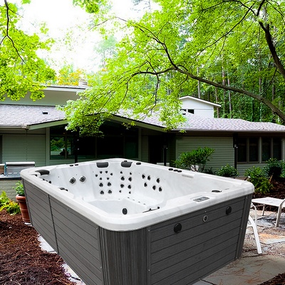 Piscine de spa de bain en plein air en acrylique Piscine sans fin Jacuzzi SPA extérieur