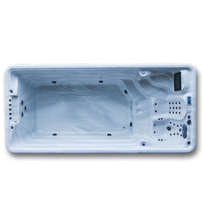 piscine acrylique de station thermale de 4.8m de baquet chaud de station thermale sans fin extérieure de bain
