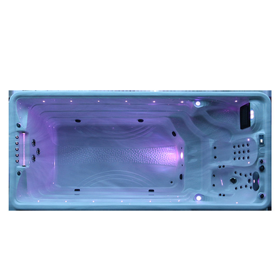piscine acrylique de station thermale de 4.8m de baquet chaud de station thermale sans fin extérieure de bain