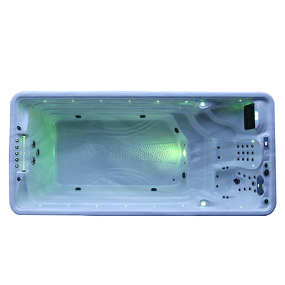 piscine acrylique de station thermale de 4.8m de baquet chaud de station thermale sans fin extérieure de bain