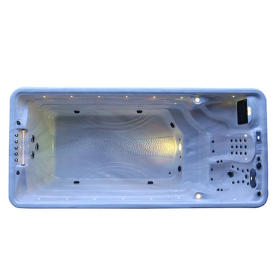 piscine acrylique de station thermale de 4.8m de baquet chaud de station thermale sans fin extérieure de bain