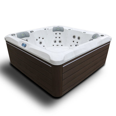 Station thermale extérieure de luxe de baquet chaud de 5 personnes avec l'éclairage de la meilleure qualité et une cascade rétro-éclairée