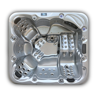 Baquet chaud de station thermale extérieure de tourbillon de 7 personnes avec les supports colorés multi d'éclairage et de tasse