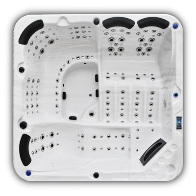 Baignoire extérieure libre acrylique de station thermale de tourbillon de baquet chaud de massage de 6 personnes avec 3 sièges et 3 canapés
