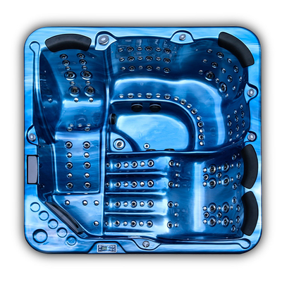 Baignoire extérieure libre acrylique de station thermale de tourbillon de baquet chaud de massage de 6 personnes avec 3 sièges et 3 canapés
