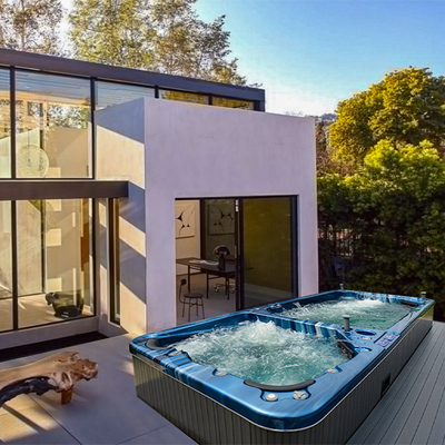 Piscine extérieure de bonne de bain de station thermale de bain de piscine de conteneur de piscine de fibre de verre de bain piscine acrylique sans fin de station thermale