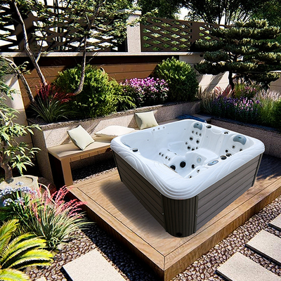 Baignoire de trempage extérieure de station thermale de 4 baquets chauds de sièges avec Bluetooth sans fil